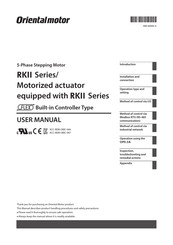 Oriental motor RKII Series User Manual