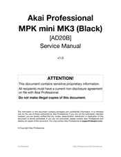 Akai MPK mini MK3 Service Manual