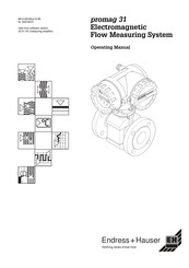 Endress+Hauser promag 31 Operating Manual