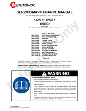 Manitowoc 12000E-1 Operating/Service/Maintenance Manual