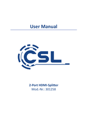 CSL 301258 User Manual