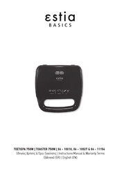Estia 06-10027 Instruction Manual & Warranty