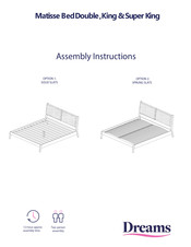 DREAMS Matisse Bed King Assembly Instructions Manual