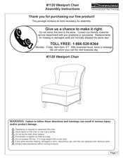 Μ-Dimension Westport Chair 1120 Assembly Instructions