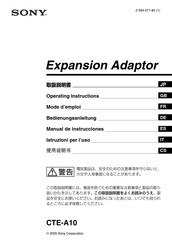 Sony CTE-A10 Operating Instructions Manual