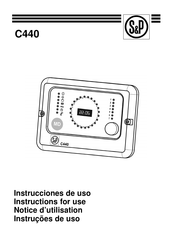 S&P C440 Instructions For Use Manual