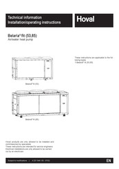 Hoval Belaria fit 53 Installation & Operating Instructions Manual