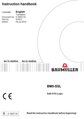Baumuller BM5-SSL Instruction Handbook Manual