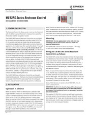 CAMDEN WC13PS Series Installation Instructions Manual