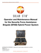 Solar Stik 24VDC HyPR 3000 Operator And  Maintenance Manual