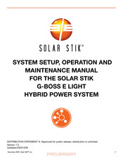 Solar Stik G-BOSS E LIGHT Operation And Maintenance Manual
