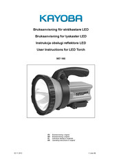 Kayoba 957-160 User Instructions