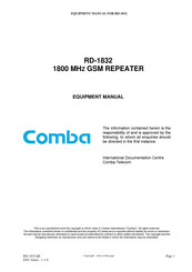 Comba RD-1832 Equipment Manual