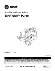 Trane EarthWise Purge Installation Instructions Manual