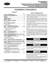 Carrier WeatherMaker 48A020 Installation Instructions Manual