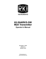 Rki Instruments 65-2646RKS-SW Operator's Manual