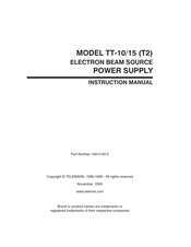 Telemark TT-15 Instruction Manual