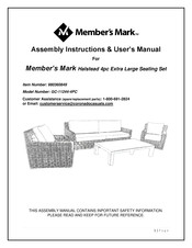 Member's Mark Halstead GC-11244-4PC Assembly Instructions & User Manual