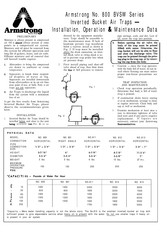 Armstrong 800 Installation, Operation & Maintenance Data Sheet