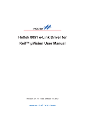 Holtek 8051 User Manual