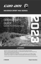 BRP can-am MAVERICK SPORT MAX DPS 1000R 2003 Operator's Manual