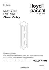 Lloyd Pascal Shaker Caddy Assembly Instructions Manual