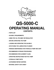 Val-Tex QS-5000-C Operating Manual