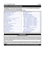 Nortek SH1BF4M1SP Series Installation Instructions Manual