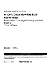 Trane BAYECON300 Series Installation Instructions Manual