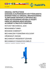 Haklift TUNKKI015S Original Instructions Manual