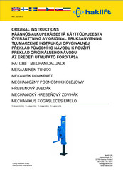 Haklift TUNKKI03S Original Instructions Manual