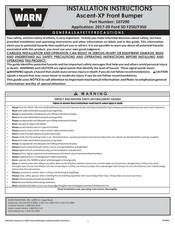 Warn Ascent-XP Installation Instructions Manual