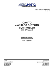 AXIOMATIC AX030541 User Manual