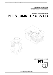 PFT SILOMAT E 140 VAE Operating Instructions Manual