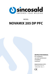 Sincosald NOVAMIX 205 DP PFC Instruction Manual