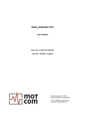 Motcom Data Indicator Pro User Manual