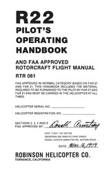 Robinson Helicopter Company R22 Pilot Operating Handbook