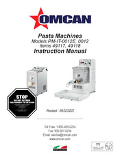 Omcan PM-IT-0012 Instruction Manual