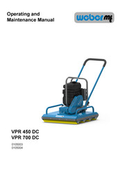 Weber mt VPR 450 DC Operating And Maintenance Manual