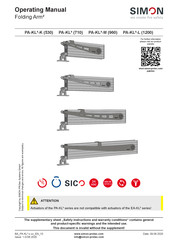 Simon PA-KL2-L 1200 Operating Manual