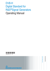 Rohde & Schwarz AMU-K52 Operating Manual