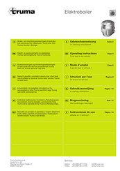 Truma 309/596 Operating Instructions Manual