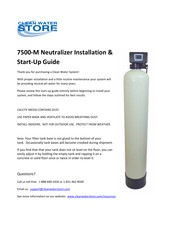 Clean Water Systems 7500-M Installation & Start?Up Manual