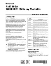Honeywell RM7885A Installation Manual