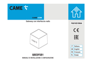 CAME QBEDFSB1 Manual