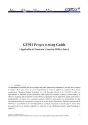Goodix GT911 Programming Manual