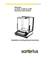 Sartorius G 150 D Installation And Operating Instructions Manual