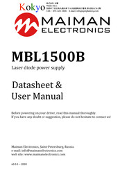 MAIMAN ELECTRONICS MBL1500B User Manual