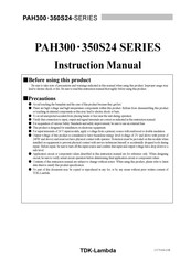 TDK-Lambda 350S24 Series Instruction Manual