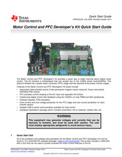 Texas Instruments Motor Control Quick Start Manual